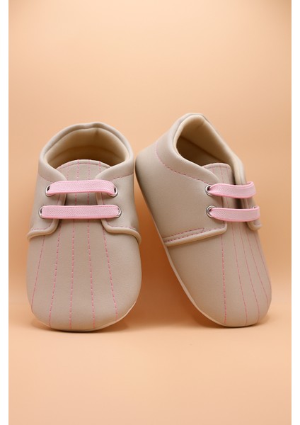 Nakışlı/lastikli Kız Bebek Ayakkabısı