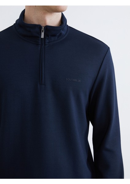 Yeni Sezon Fermuarlı Dik Yaka Erkek Sweatshirt modelleri