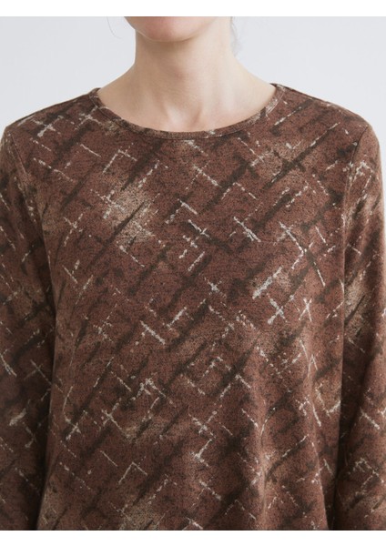 Yeni Sezon Bisiklet Yaka Desenli Bluz modelleri