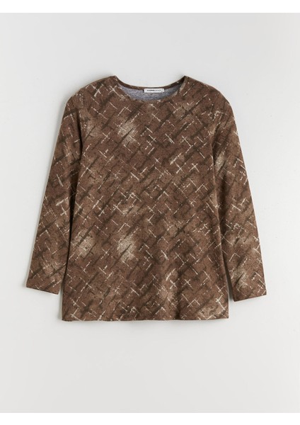 Yeni Sezon Bisiklet Yaka Desenli Bluz indirimleri