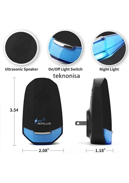 Haşere Sinek Böcek Kovucu Ultrasonik Cihaz Prize Takılan Elektrikli Haşere Kovucu fiyatları