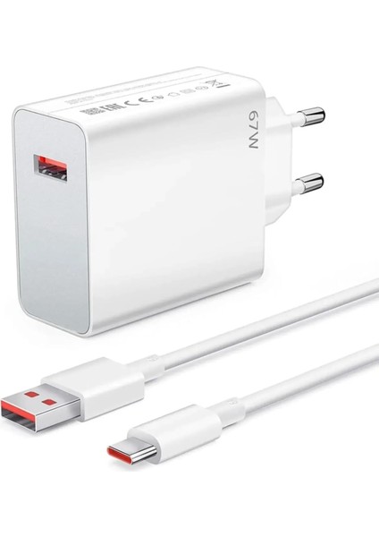67W Hızlı Şarj Aleti Tüm Type-C Girişli Telefonlara Uyumlu