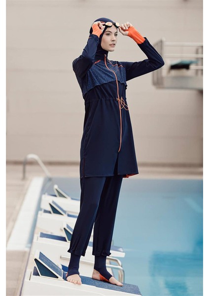 HSM-2010 Performans Serisi Esnek Dokuma Tesettür Mayo