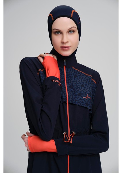 HSM-2010 Performans Serisi Esnek Dokuma Tesettür Mayo