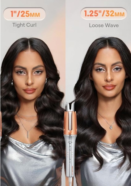 2,5 cm Otomatik Saç Maşası – 3 Isı Ayarı, Hızlı Dalgalar fırsatları