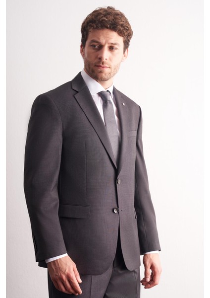 Kahverengi Mono Yaka Kendinden Desenli Esnek Bel 4 Drop Comfort Fit Takım Elbise 1001255169 fiyatları