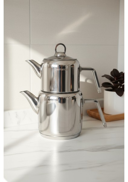 Vellora Mini Boy Paslanmaz Çelik Çaydanlık Takımı fiyatları