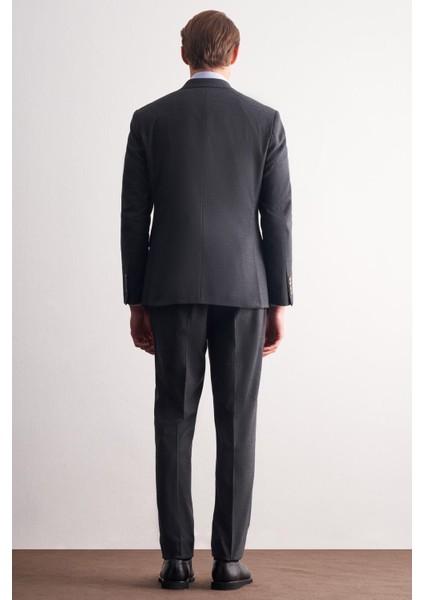 Lacivert Kırlangıç Yaka Çizgili Desen Kruvaze Esnek 6 Drop Slim Fit Classic Takım Elbise 1001255165 indirimleri