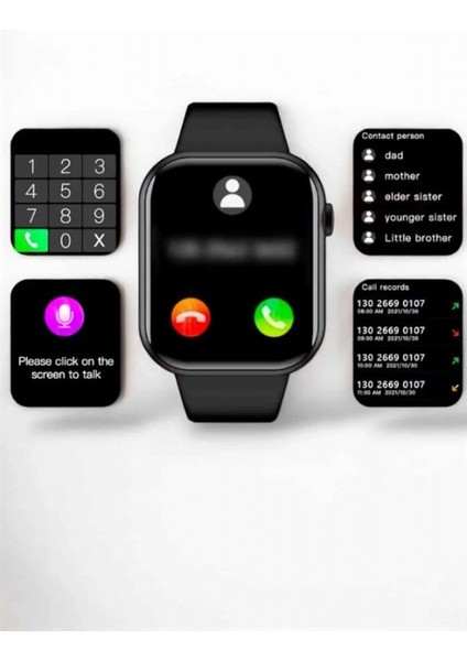 Akıllı Saat Arama Cevaplayan Dokunmatik Ekran Bleutooth Bağlantılı indirimleri