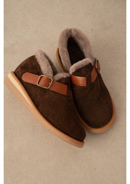 Carnit Hakiki Deri Kemer Aksesuar Detaylı Kadın Bot-Acı Kahve fiyatları