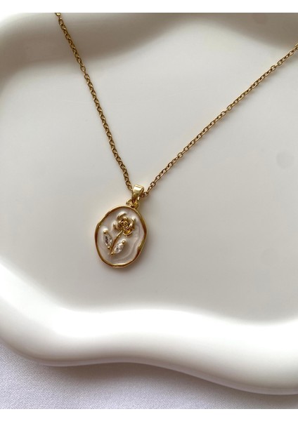 Alpjewel Kabartmalı Sedef Kolye Kararmaz Xupıng fiyatları