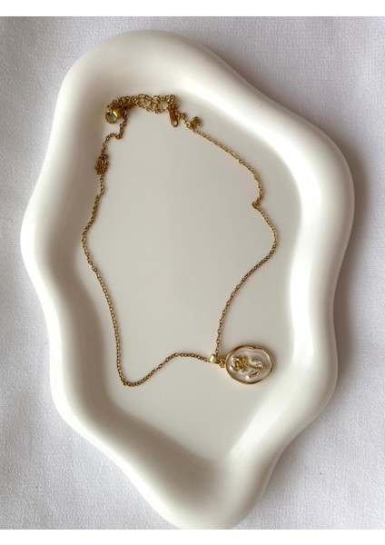 Alpjewel Kabartmalı Sedef Kolye Kararmaz Xupıng modelleri