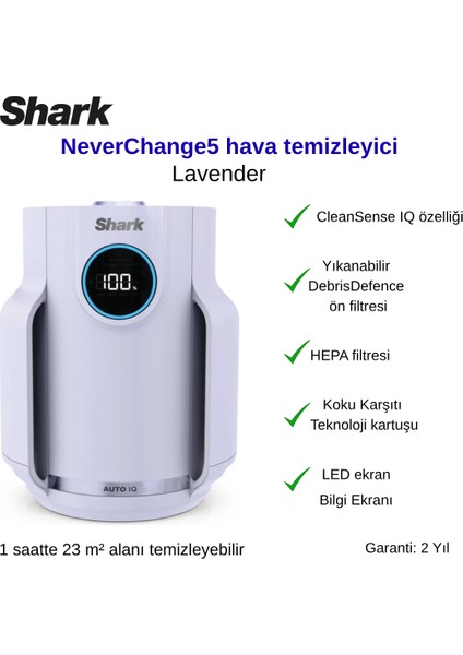 Neverchange5 Compact Pro Lavanta Hava Temizleyici