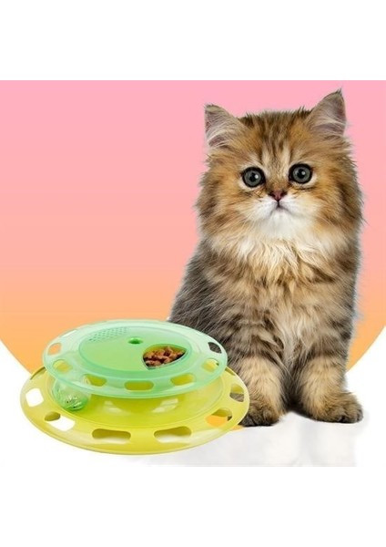 Buffer® Döner Tablalı Kedi Yemek Yeme Kabı Eğlenceli Kedi Yemek Tabağı indirimleri