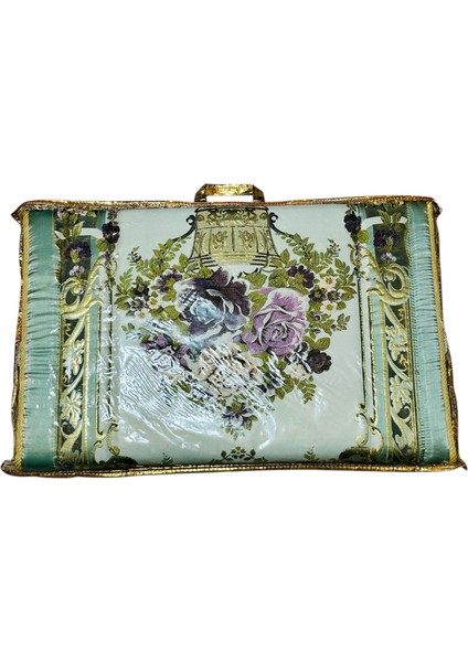 Çantalı Osmanlı Motifli Şık Çeyizlik Hediyelik Lüks Diz Ağrıtmayan Süngerli Yaldızlı Seccade Kaliteli indirimleri