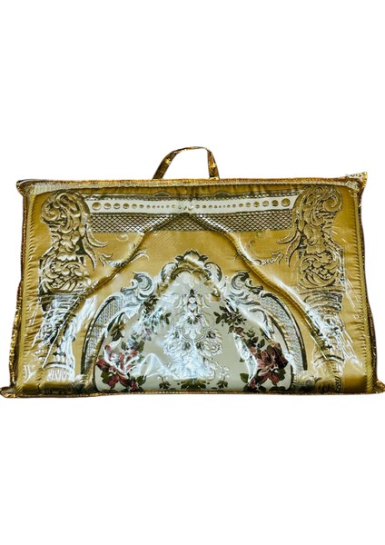 Çantalı Osmanlı Motifli Şık Çeyizlik Hediyelik Lüks Diz Ağrıtmayan Süngerli Yaldızlı Seccade Kaliteli fırsatları