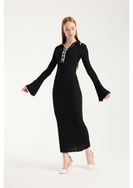 Polo Yaka Ribana Elbise fiyatları