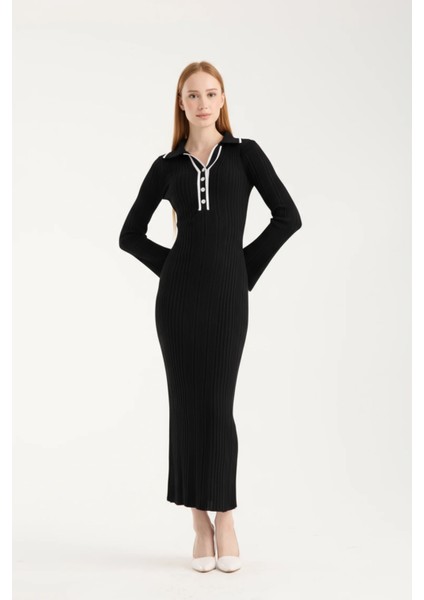 Polo Yaka Ribana Elbise modelleri