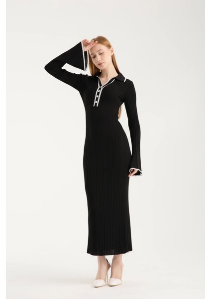 Polo Yaka Ribana Elbise fırsatları