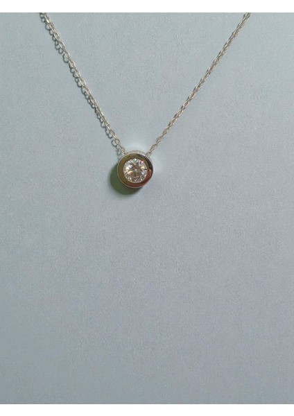 Orijinal Swarovski Taşlı 925 Ayar Gümüş Tektaş Kolye modelleri