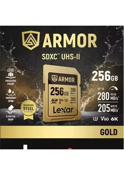Armor 256GB 280/210MB V60 Sd Hafıza Kartı [LSDAMGL256G-RNNNG]