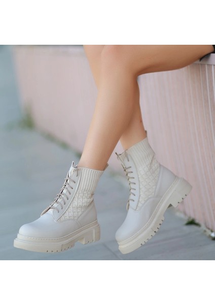 Yzlal Utag Bej Cilt Bağcıklı Bot (Numara: 39) indirimleri