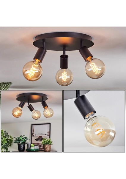 Modern Siyah 3XE27 Mafsallı Hareketli Başlık(Glop Ampul Hariç) Metal Spot Avize fiyatları