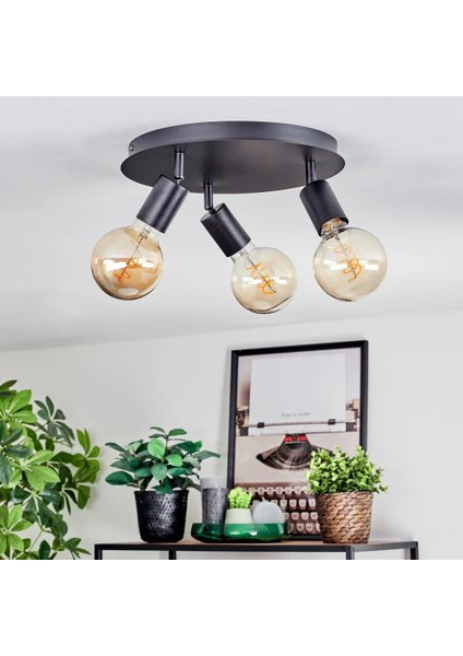 Modern Siyah 3XE27 Mafsallı Hareketli Başlık(Glop Ampul Hariç) Metal Spot Avize modelleri