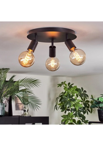 Modern Siyah 3XE27 Mafsallı Hareketli Başlık(Glop Ampul Hariç) Metal Spot Avize fırsatları
