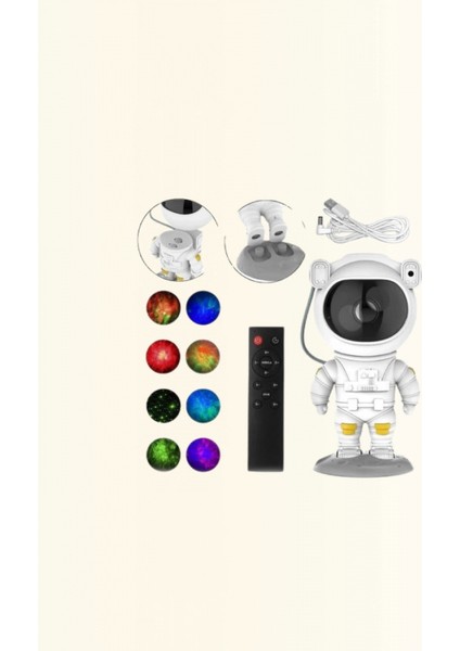 Bluetooth ve Dahili Ses Özellikli Astronot Projeksiyon Lambası indirimleri