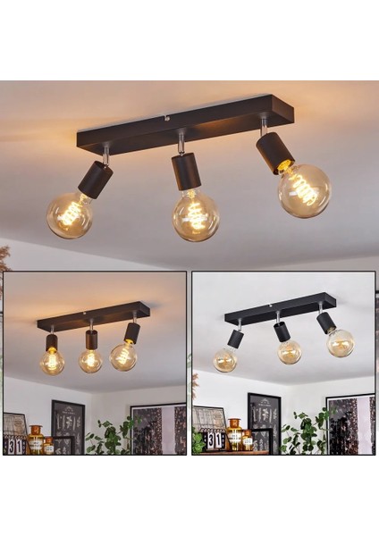 Modern1 Siyah1 3XE27 Mafsallı Hareketli Başlık(Glop Ampul Hariç) Metal Spot Avize fiyatları