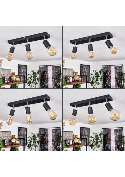Modern1 Siyah1 3XE27 Mafsallı Hareketli Başlık(Glop Ampul Hariç) Metal Spot Avize modelleri