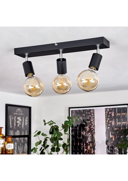 Modern1 Siyah1 3XE27 Mafsallı Hareketli Başlık(Glop Ampul Hariç) Metal Spot Avize fırsatları