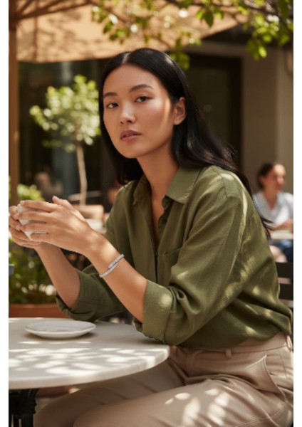 Lüks Tasarım Gümüş Yılan Bileklik (Tamamı Zirkon Taşlı) fiyatları