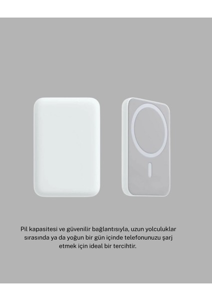 Magsafe Uyumlu Kablosuz Batarya – 27W Hızlı Şarj Destekli Kompakt Güç Bankası fırsatları