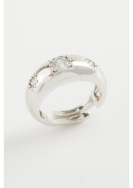 Yzlal Yıldız Taşlı Yüzük-Gümüş Rengi fiyatları