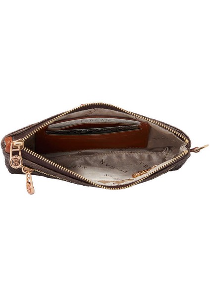 Kahve Print Kadın Cüzdan - S1CB00055818-R9C