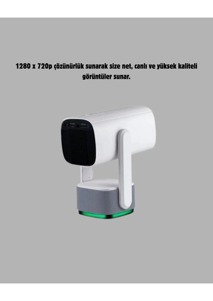Hd 720P Projeksiyon Cihazı – Geniş Ekran, 10.000 Saat Ampul Ömrü, Ev Sineması Deneyimi indirimleri