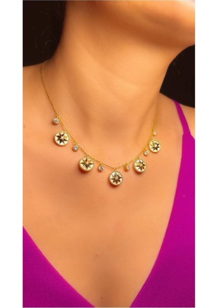 Sedefli ve Kutup Yıldızlı Kolye