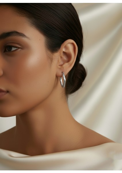 Çelik Missa Silver Küpe