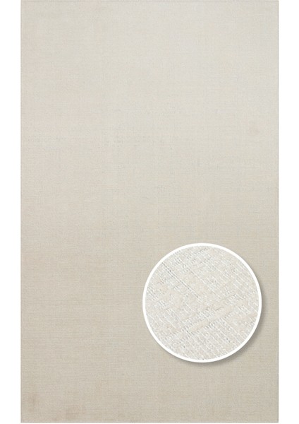 Ayvalık Plaın Cream Yumuşak Dokulu Düz Tek Renk Hav Toz Vermeyen Koridor, Mutfak, Salon Halısı