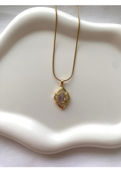 Alpjewel Etnik Desen Taşlı Kolye Xupıng Kararmaz