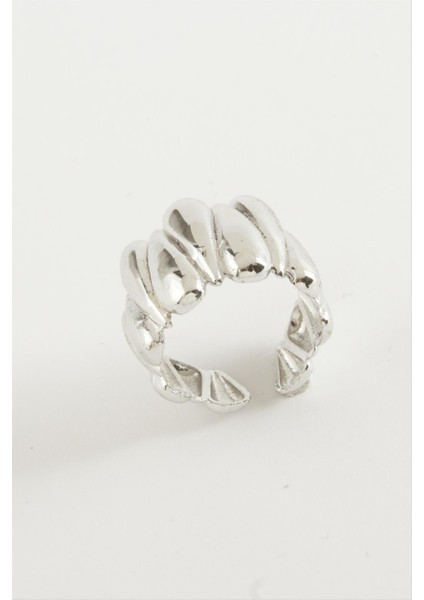 Yzlal Oval Metal Yüzük-Gümüş Rengi fiyatları