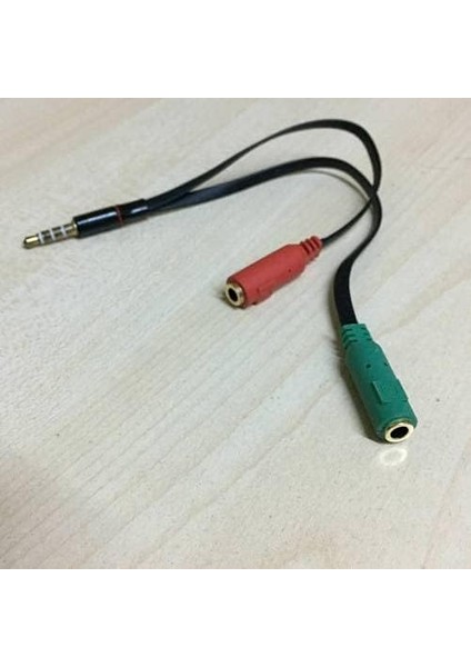 Kulaklık Mikrofon Ayırıcı Aparat 3.5mm Headphone Mic Audio 1 Erke