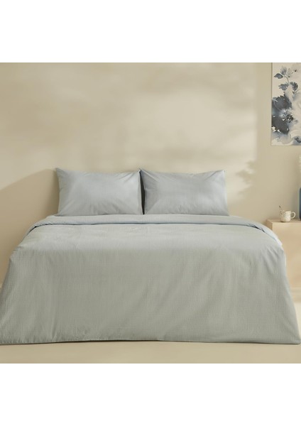 Fiora SOFT%100 Pamuk Çift Kişilik Nevresim Takımı Mavi