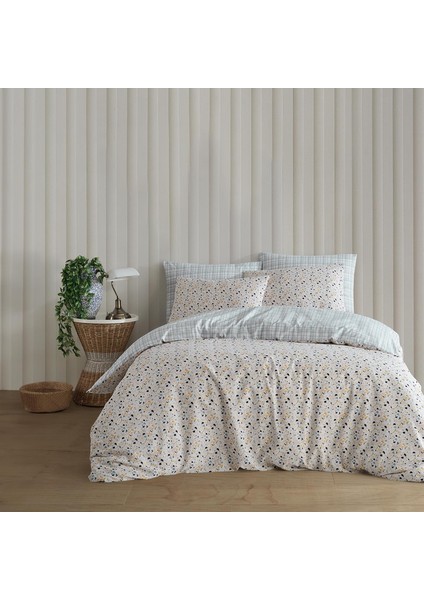 | Mix & Match | Mosaic |%100 Pamuklu Çift Kişilik Nevresim Seti Petrol Yeşili