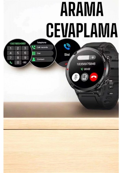 Akıllı Saat Yeni Nesil Bluetooth Bağlantılı Uyku ve Sağlık Takibi Nfc ve Gps