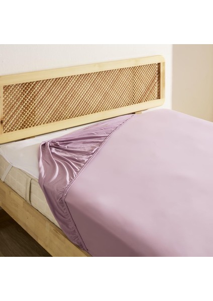 Penye Çift KIŞILIK%100 Pamuk Çarşaf Pembe