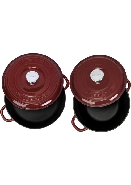 Bordo Döküm Tencere Seti – Şık Tasarım, Uzun Ömürlü Döküm Kalitesi modelleri