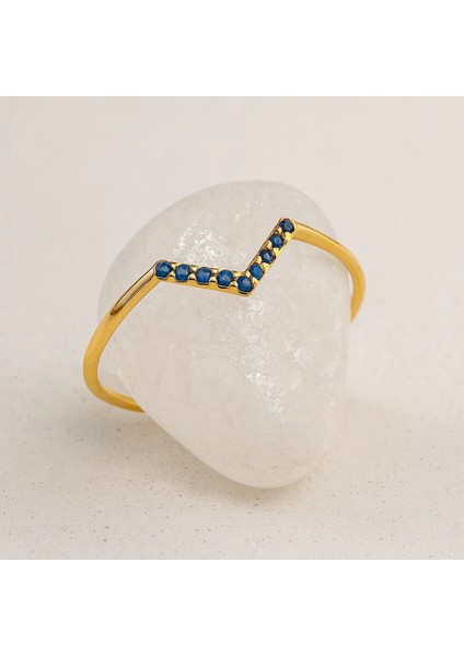 14 Ayar Altın Minimal V Yüzük